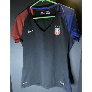 2016 USA America Nike Team Soccer Shirt Jersey Womens L Futbol Sport Athletic
